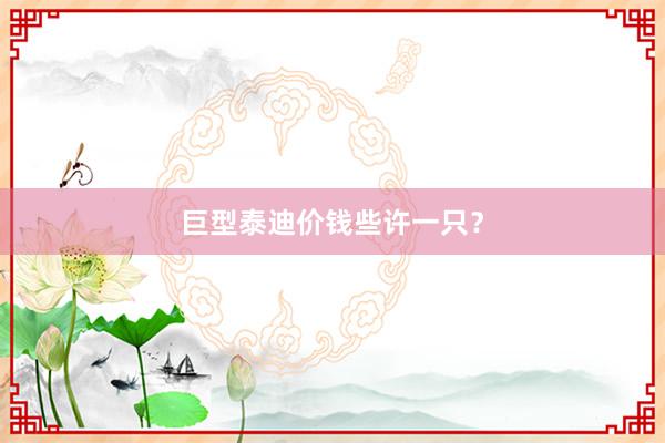 巨型泰迪价钱些许一只？